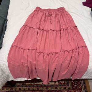 Zenana Outfitters Pink Maxi Skirt